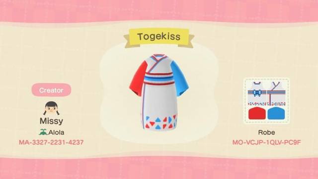 Animal Crossing: New Horizons - Códigos de diseño de Pokémon - Codigos de New Horizons #03 Pokemon Togekiss