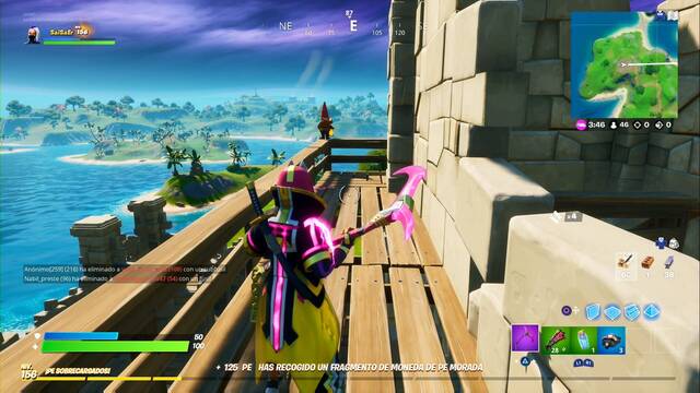 Fortnite Battle Royale - Gnomos en Acampamiento Abadejo y Fortn Ruinoso - En el balcn en lo alto de la torre