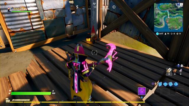 Fortnite Battle Royale - Gnomos en Acampamiento Abadejo y Fortn Ruinoso - Al cruzar el puente