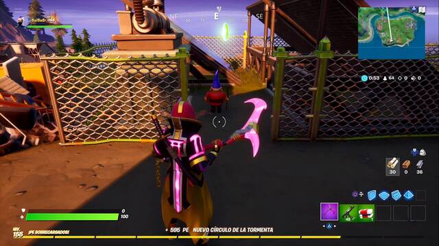 Fortnite Battle Royale - Gnomos en Acampamiento Abadejo y Fortn Ruinoso - Al suroeste, junto a la casa