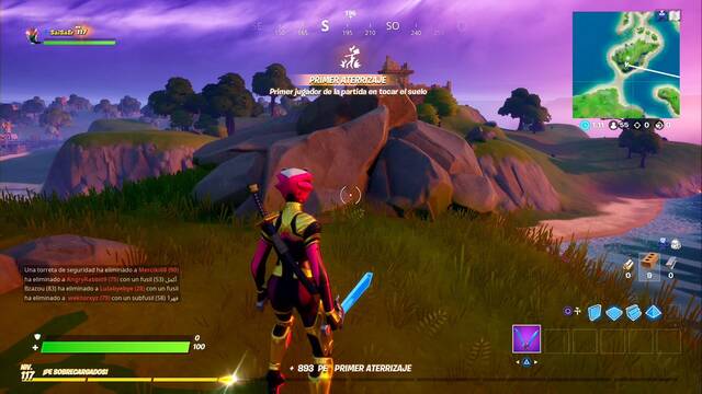 Fortnite Battle Royale - Ubicacion de las espadas de Skye - En A2