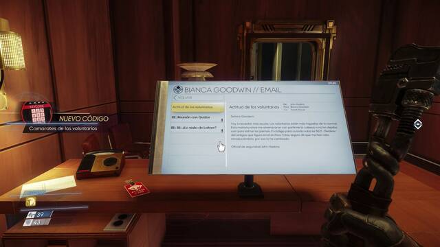 Prey - Un despacho con vistas - Correos electrócnicos 29 31 y Tarjeta de Urgencias