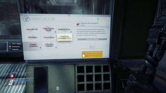 Prey - Un espejo a la oscuridad - Crear el Sistema de propulsión Artax