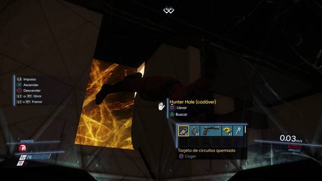 Prey - Un espejo a la oscuridad - Cadáver de Hunter Hale y TranScribe