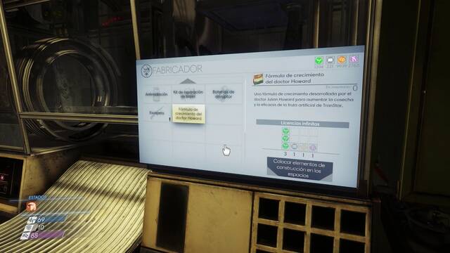 Prey - Arboreto - Crear la Fórmula de crecimiento del doctor Howard