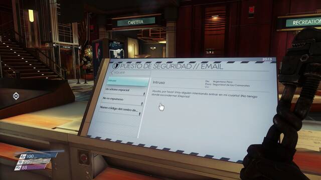 Prey - Camarotes - Correos electrónicos 84 87 y TranScribe Tráeme comida