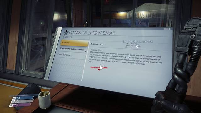 Prey - Archivos - Correos electrónicos 102 103, Diseño de la Carga recicladora y Mapa de la caza del tesoro