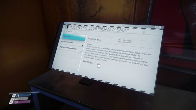 Prey - Soporte vital - Correos electrnicos 110 112 y Mapa de la zona