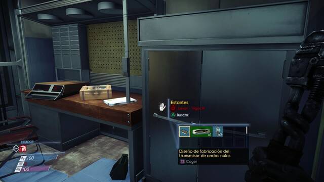 Prey - Soporte vital - Neuromods 91 93, Diseo de fabricacin del transmisor de ondas nulas y Kit de mejora de armas