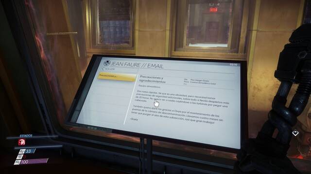 Prey - Soporte vital - Correo electrnico 113