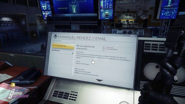 Prey - Energía - Correos electrónicos 117 118