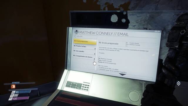 Prey - Energía - Correos electrónicos 119 122