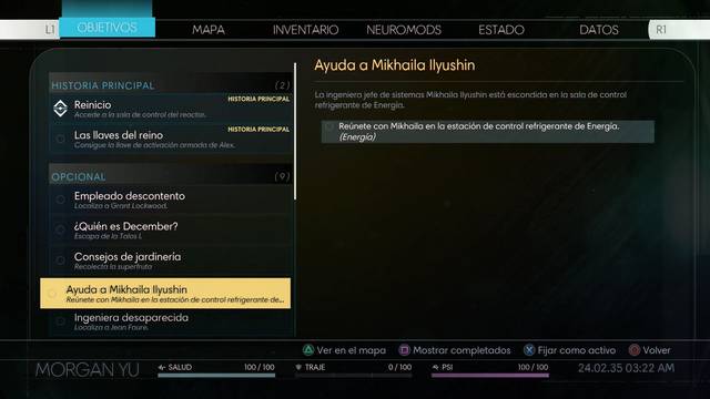 Prey - Energía - Misión
