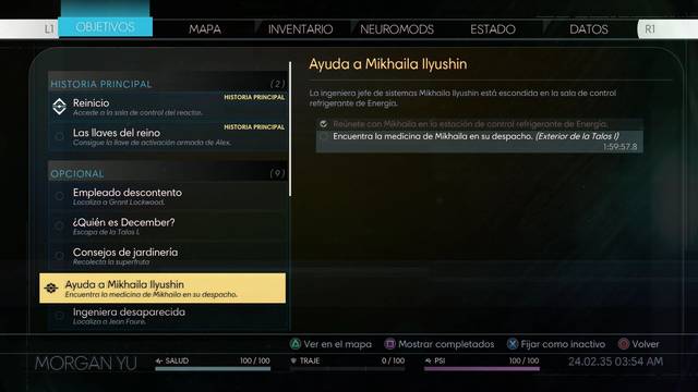 Prey - Energía - Misión opcional Ayuda a Mikhaila Ilyushin