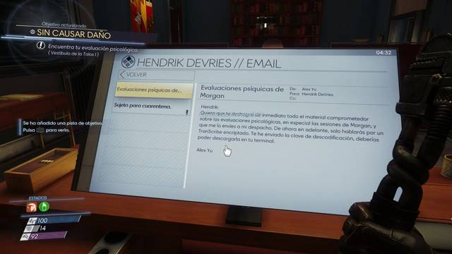 Prey - Las llaves del reino - Correos electrónicos 123 124