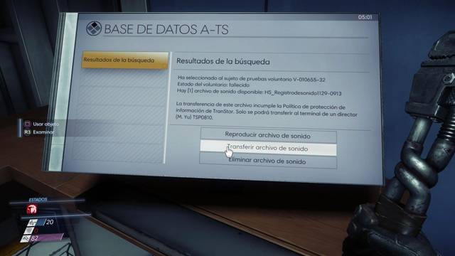 Prey - Las llaves del reino - Transferir los datos sobre el padre de Mikhaila