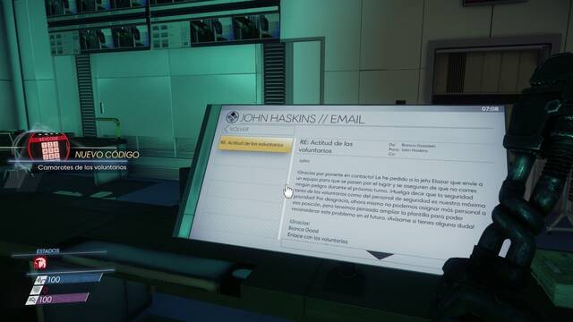 Prey - Incapacitar a Dahl - Correo electrónico 132 y Contraseña