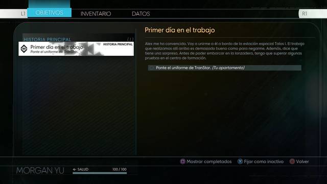 Prey - Primer día en el trabajo - Mision