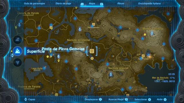 Postas de la misión Los rumores sobre Zelda - Posta de los Picos Gemelos
