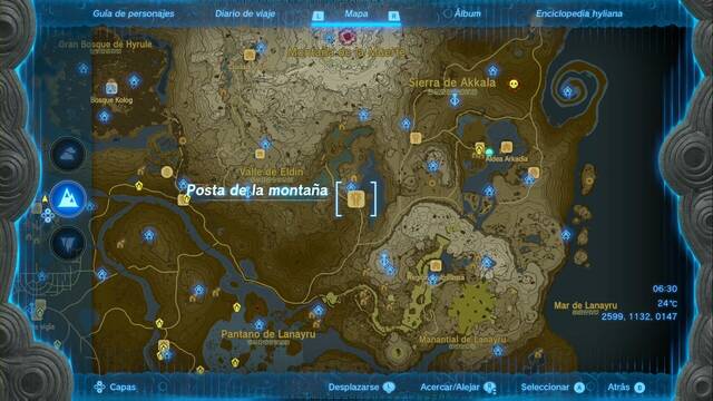 Postas de la misión Los rumores sobre Zelda - Posta de la montana