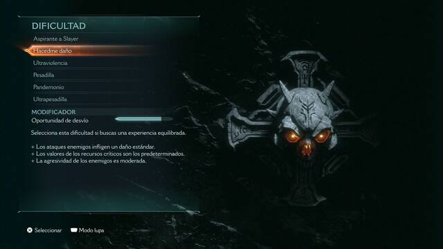 DOOM: The Dark Ages - Niveles de dificultad - Hacedme da#U00f1o