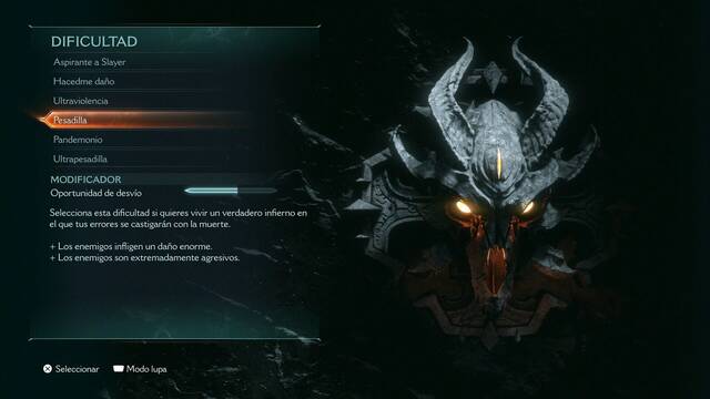 DOOM: The Dark Ages - Niveles de dificultad - Pesadilla