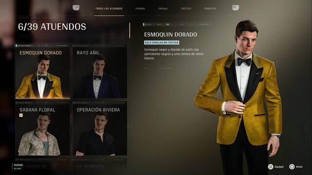 Atuendos de James Bond - 007 First Light - Esmoquin dorado