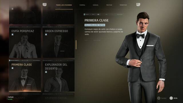 Atuendos de James Bond - 007 First Light - Primera clase