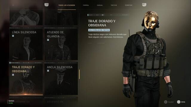 Atuendos de James Bond - 007 First Light - Traje dorado y obsidiana