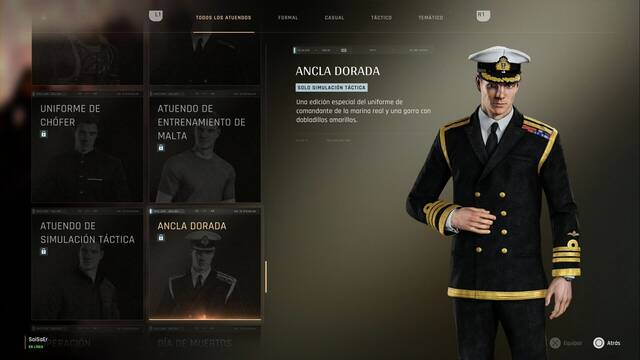 Atuendos de James Bond - 007 First Light - Ancla dorada