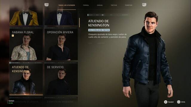 Atuendos de James Bond - 007 First Light - Atuendo de Kensington