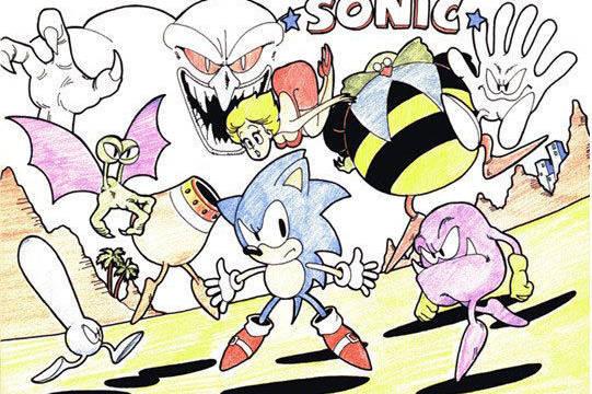 Diseños alternativos del primer Sonic -