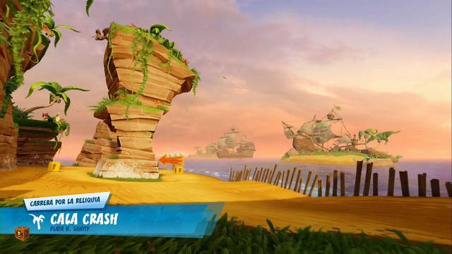Crash Team Racing Nitro-Fueled - Circuitos de Playa N. Sanity - Cala Crash