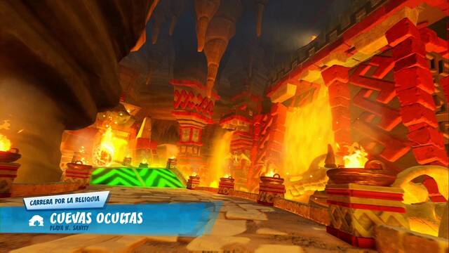 Crash Team Racing Nitro-Fueled - Circuitos de Playa N. Sanity - Cuevas Ocultas
