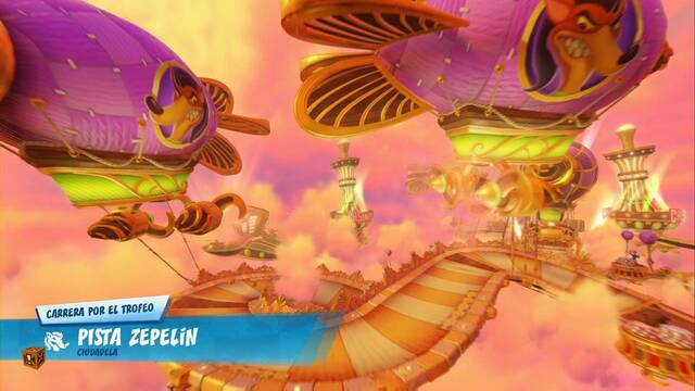 Crash Team Racing Nitro-Fueled - Circuitos de Ciudadela - Pista Zepel¡n