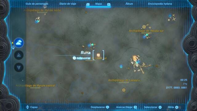 Ubicacin de griocks flamgeros - Zelda: Tears of the Kingdom - Griock flamigero en Archipielago de Eldin sur