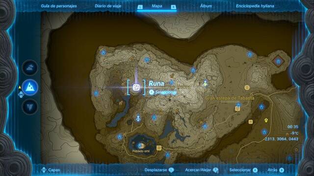 Ubicacin de griocks glaciales - Zelda: Tears of the Kingdom - Griock glacial en Estepa de Orubell