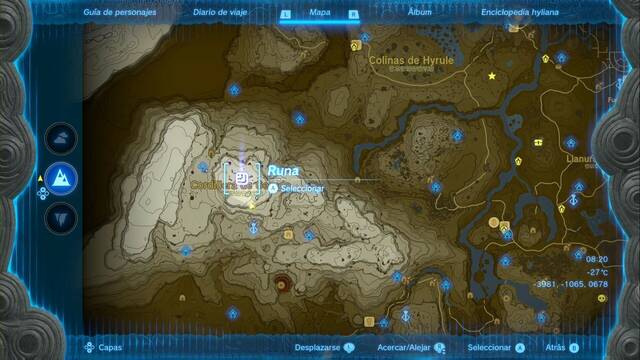 Ubicacin de griocks glaciales - Zelda: Tears of the Kingdom - Griock glacial en Cima de Gerudo