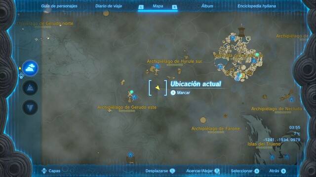 Monumentos en hyliano antiguo - Zelda: Tears of the Kingdom - Isla con monumento #08