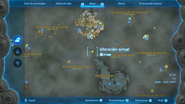 Monumentos en hyliano antiguo - Zelda: Tears of the Kingdom - Isla con monumento #09