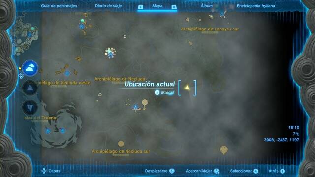 Monumentos en hyliano antiguo - Zelda: Tears of the Kingdom - Isla con monumento #10