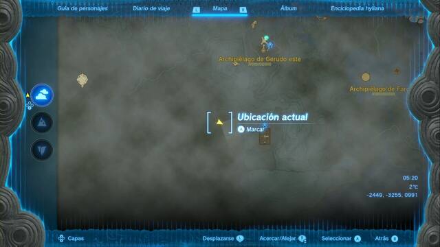 Monumentos en hyliano antiguo - Zelda: Tears of the Kingdom - Isla con monumento #12