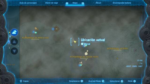 Monumentos en hyliano antiguo - Zelda: Tears of the Kingdom - Isla con monumento #03