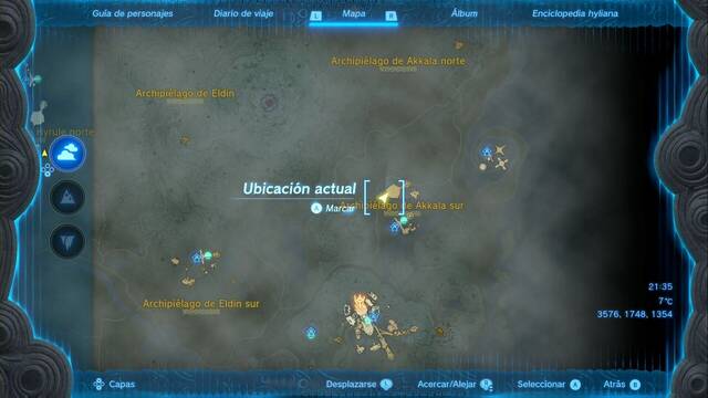 Monumentos en hyliano antiguo - Zelda: Tears of the Kingdom - Isla con monumento #04