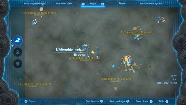 Monumentos en hyliano antiguo - Zelda: Tears of the Kingdom - Isla con monumento #05