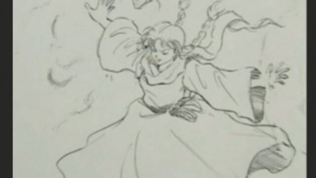 Diferentes ilustraciones, esculturas y vídeos del desarrollo de Shenmue -