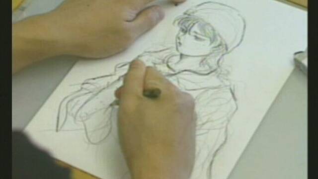 Diferentes ilustraciones, esculturas y vídeos del desarrollo de Shenmue -