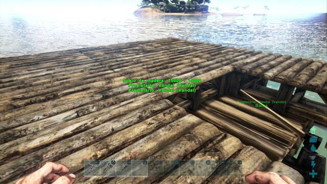 ARK Survival Evolved construir un barco - Balsa con cimientos