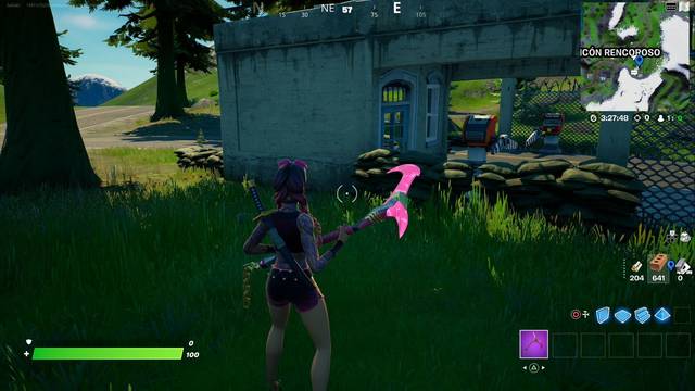 Fortnite Battle Royale - Coloca micros en ubicaciones clave - CONFIDENCIAL, junto a la garita de entrada