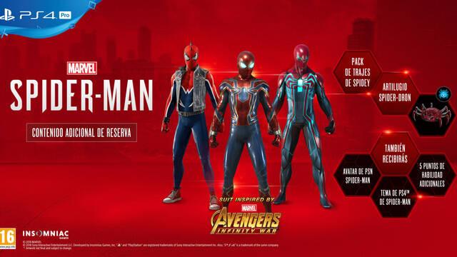 Spider-Man - Contenidos edición coleccionista - Pack de trajes por reservar el juego
